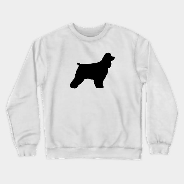 Black Cocker Spaniel Silhouette Crewneck Sweatshirt by Coffee Squirrel